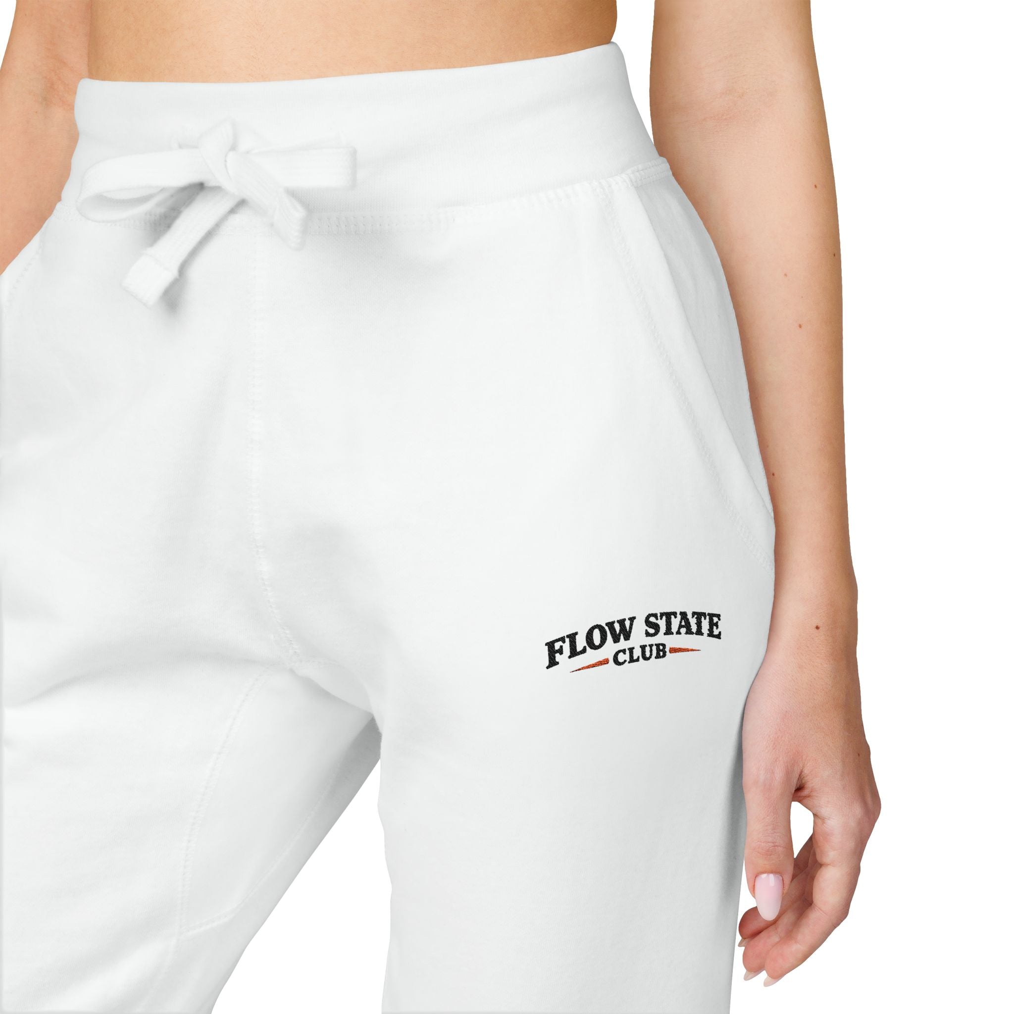 Embroidered Fleece Sweatpants – Cozy Minimalist “Slow Burn” Lounge Joggers