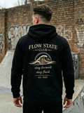 Champion Flow State Wave Club Hoodie – Stay Focused Stay Fluid Sweatshirt | Minimalist Streetwear, Mindset Hoodie